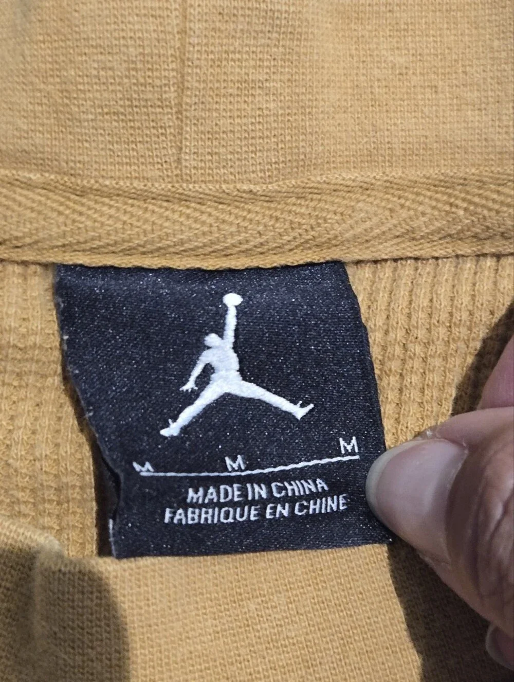 Vintage 2010 Jordan Jumpman Thermal Shirt Mens Medium Gold Yellow Base Layer